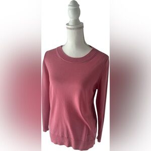 J. Crew Pink Crew Neck Sweater, 100%marino wool.